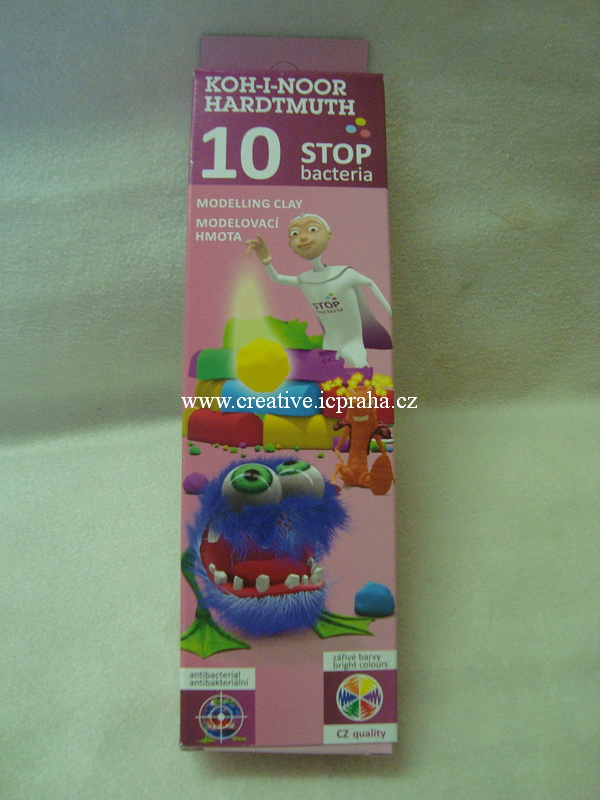 Koh-i-noor plastelína 10barev 200g STOP BACTERIA